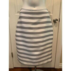 Kate Spade Gray & White Striped Pencil Skirt, Size 8 (US)